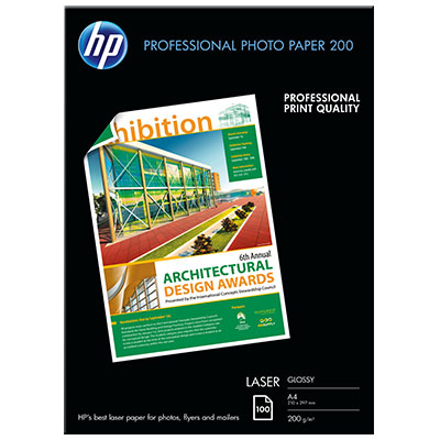 Fotopapír HP pro laserové tiskárny - lesklý, 100 listů A4 (CG966A)