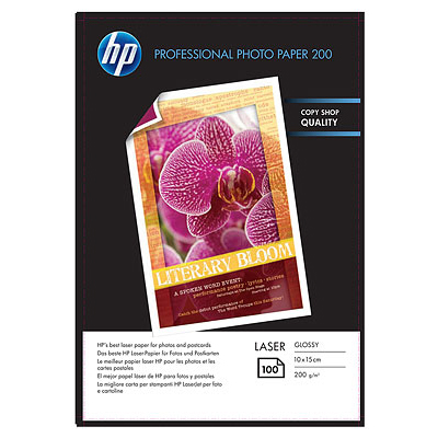 Lesklý papír pro laserové tiskárny HP -&nbsp;10 x 15 cm / 100 listů (CG970A)