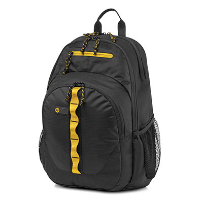 Sportovní batoh HP - černý + žlutý (F3W17AA)