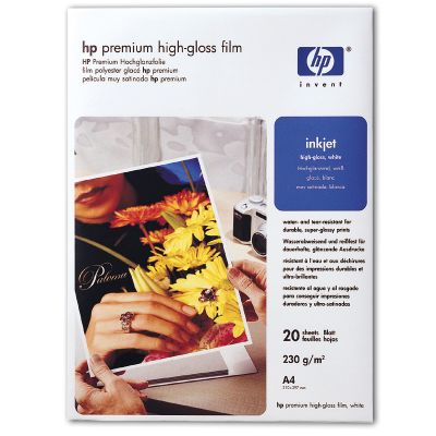 HP Premium bílá fólie vysoce lesklá, A4 (20 listů) (Q1981A)