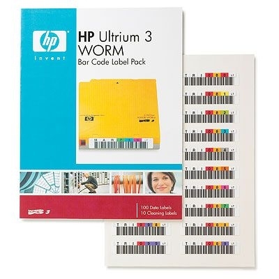 Štítky s čárovými kódy pro kazety HP Ultrium 3 WORM (Q2008A)