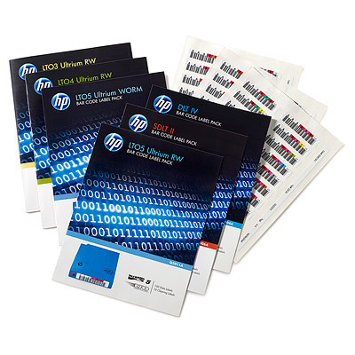 HP Ultrium páska, RW, LTO-6, Bar Code Label Pack (Q2013A)