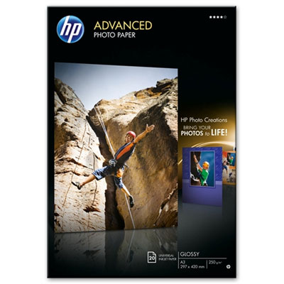Fotopapír HP Advanced Photo - lesklý, 20 listů A3 (Q8697A)