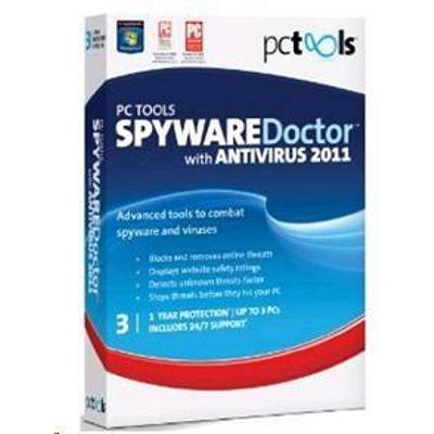 PC TOOLS SPYWARE DOCTOR 2011 WITH ANTIVIRUS, 1 licence až pro 3 PC (21072897)