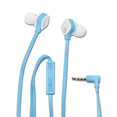 Špuntová sluchátka HP H2310 - sky blue (M2J39AA)