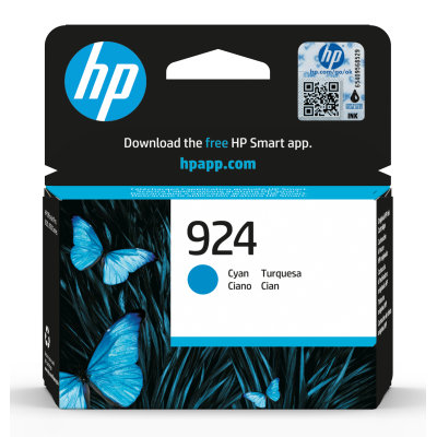 Inkoustová náplň HP 924 azurová (4K0U3NE)