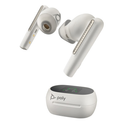 Bluetooth sluchátka Poly Voyager Free 60+ White Sand + BT700 USB-A (7Y8G5AA)