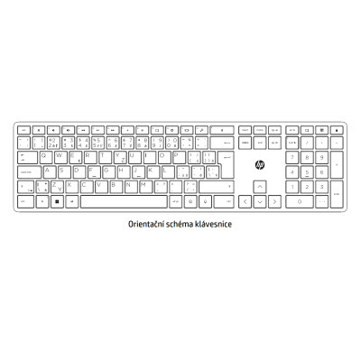 Bezdrátová klávesnice a myš HP 230 - bílá (3L1F0AA)