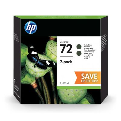 Inkoustová náplň HP 72 matná černá, dvojbalení (P2V33A)