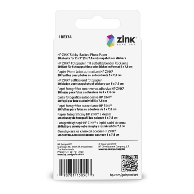 Samolepící fotopapír HP ZINK - 50 listů (1DE37A)