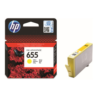 Inkoustová náplň HP 655 žlutá (CZ112AE)