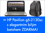 HP Pavilion g6-2130sc s elegantn�m b�l�m batohem ZDARMA!
