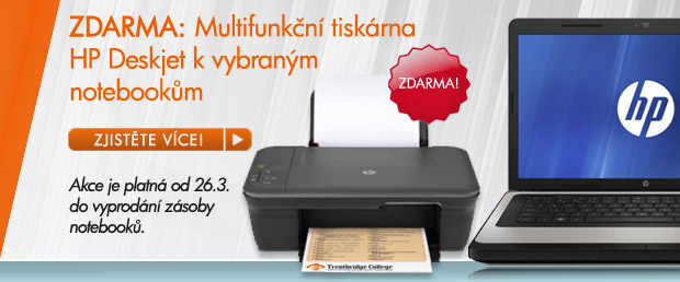ZDARMA: Multifunk�n� tisk�rna 
HP Deskjet k vybran�m 
notebook�m