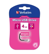 USB Flash Disk VERBATIM - 4 GB, jasně růžová (47419)
