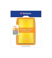Externí pevný disk VERBATIM 2,5&quot; - 500 GB, slunečně žlutá (53012)