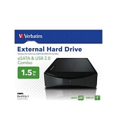 Externí pevný disk VERBATIM 3,5&quot; - 1,5 TB, eSATA/USB (47527)