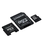 Kingston 8GB Micro SecureDigital (SDHC) karta, třída 4 + 2 adaptéry (SDC4/8GB-2ADP)