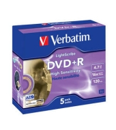 Verbatim DataLifePlus DVD+R 4.7GB 16x LightScribe 5ks v krabičce (710694)