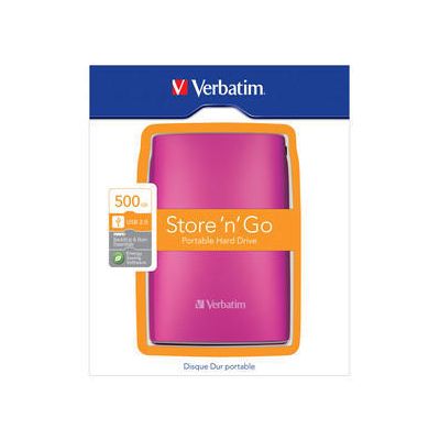 Externí pevný disk VERBATIM 2,5" -&nbsp;500 GB, jasně růžová (47642)