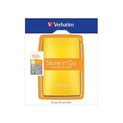 Externí pevný disk VERBATIM 2,5" -&nbsp;500 GB, slunečně žlutá (53012)