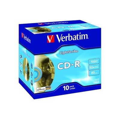 Verbatim CD-R 700MB 52X LightScribe 10ks (710556)