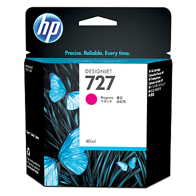 Inkoustová náplň HP 727 purpurová (40 ml) (B3P14A)