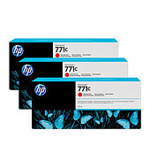 Inkoustová náplň HP 771C chromatická červená, trojbalení (B6Y32A)