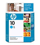 HP 10 azurová inkoustová kazeta (C4841A)