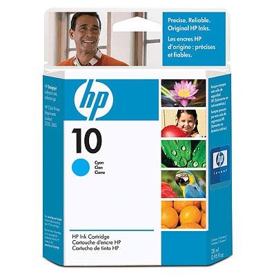 HP 10 azurová inkoustová kazeta (C4841A)
