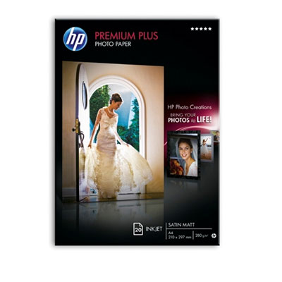 HP Premium Plus Photo saténově matný fotografický papír, A4 (20 listů) (C6951A)