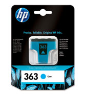 Inkoustová náplň HP 363 azurová (C8771EE)