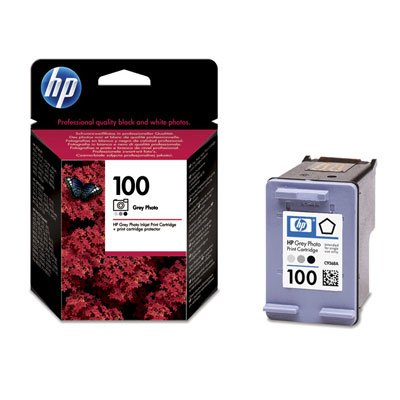 HP 100 šedá fotografická inkoustová tisková kazeta (15 ml) (C9368AE)