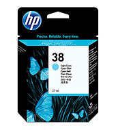 Inkoustová náplň HP 38 světle azurová (C9418A)
