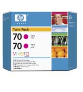 Inkoustová náplň HP 70 purpurová, dvojbalení (CB344A)
