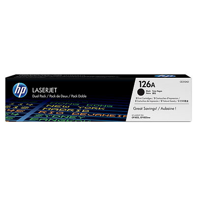 Toner HP 126A černý, dvojbalení (CE310AD)