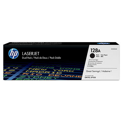 Toner HP 128A černý, dvojbalení (CE320AD)