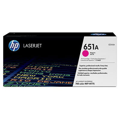 Toner do tiskárny HP 651A purpurový (CE343A)