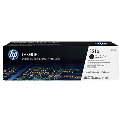 Toner HP 131X černý, dvojbalení (CF210XD)