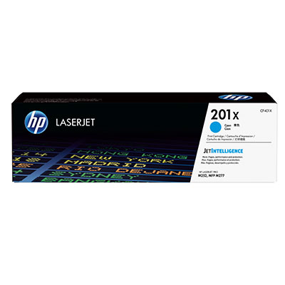 Toner HP 201X azurový (CF401X)