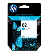 Inkoustová náplň HP 82 azurová (28 ml) (CH566A)
