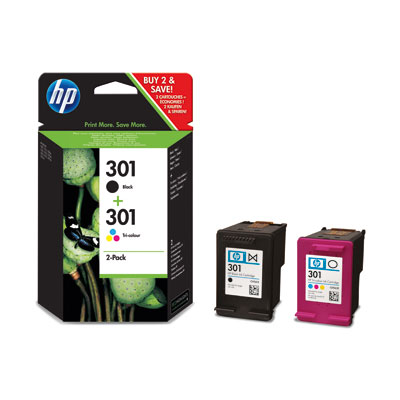 Inkoustová náplň HP 301 Combo-balení černá/tříbarevná (CR340EE)