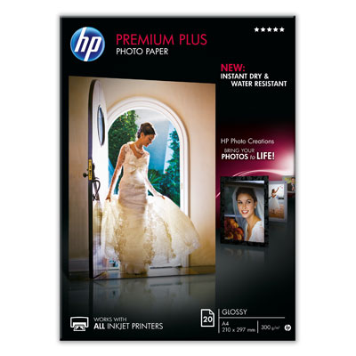 Fotopapír HP Premium Plus Glossy -&nbsp;lesklý, 20 listů A4 (CR672A)