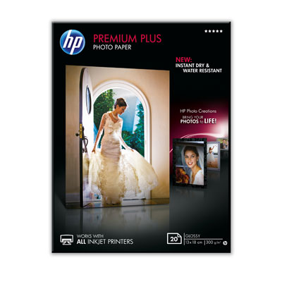 Fotopapír HP Premium Plus Glossy - lesklý, 20 listů 13x18 cm (CR676A)