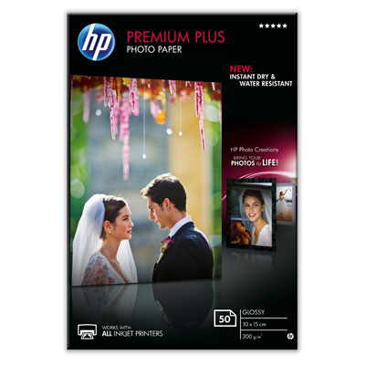 Fotopapír HP Premium Plus Glossy - lesklý, 50 listů 10x15 cm (CR695A)