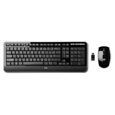 Bezdrátová multimediální 2,4GHz klávesnice s myší HP (KZ256AA)