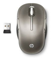 HP 2.4GHz Bezdrátová laserová mobilní myš - kovově šedá (LX729AA)