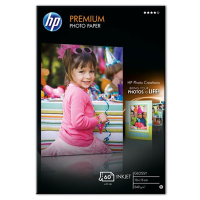 HP Premium Photo lesklý fotografický papír, 10x15 cm (60 listů) (Q1992A)