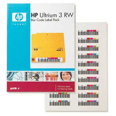 Štítky s čárovými kódy pro kazety HP Ultrium 3 RW (Q2007A)