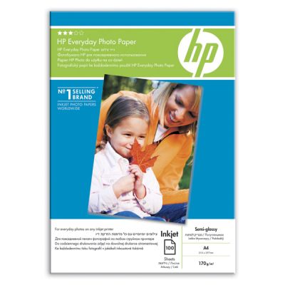 HP Everyday Photo pololesklý fotografický papír, A4 (100 listů) (Q2510HF)