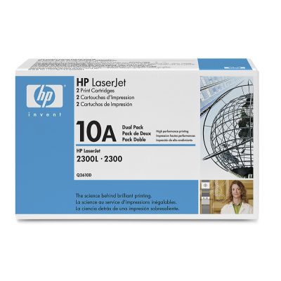 HP 10A Černá tonerová kazeta LaserJet, dvojbalení (Q2610D)
